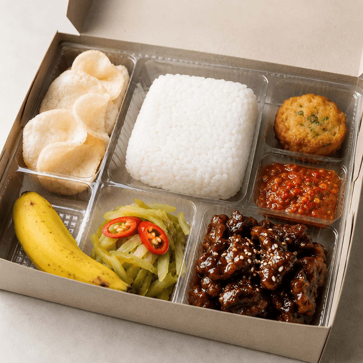Paket Nasi Box Daging Sapi